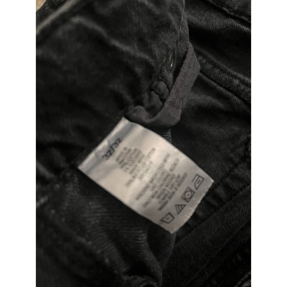 Aeropostale Mens Baggy Relaxed Fit Jeans Washed Black Denim 32x32